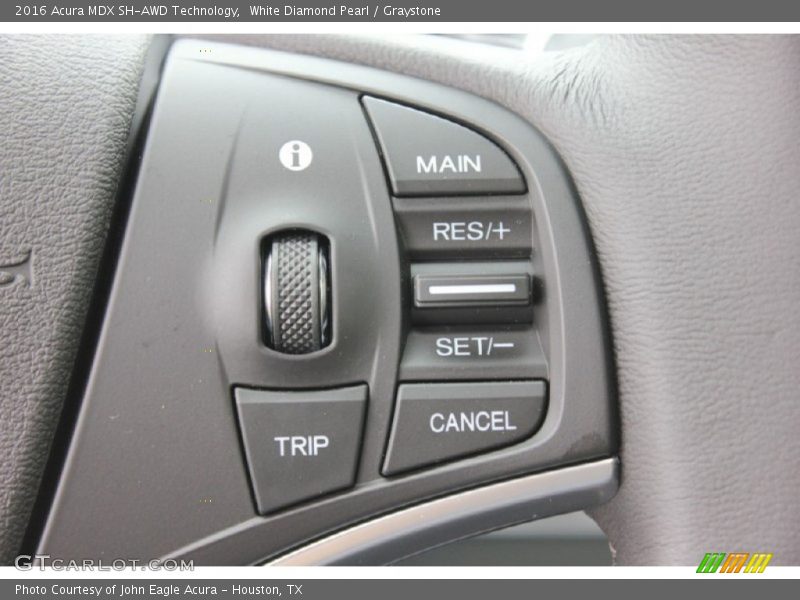 White Diamond Pearl / Graystone 2016 Acura MDX SH-AWD Technology