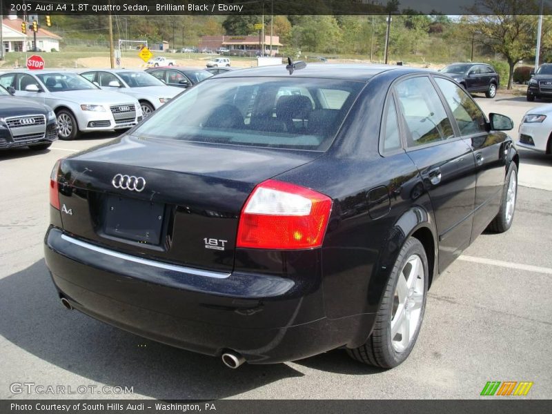 Brilliant Black / Ebony 2005 Audi A4 1.8T quattro Sedan