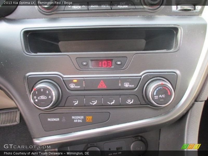 Remington Red / Beige 2013 Kia Optima LX