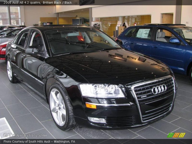 Brilliant Black / Black 2008 Audi A8 4.2 quattro