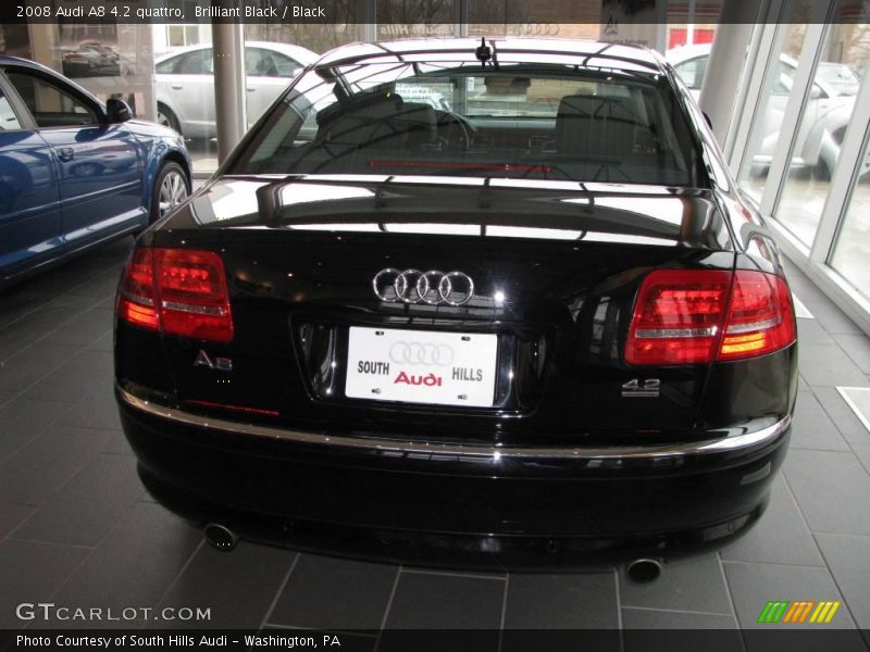 Brilliant Black / Black 2008 Audi A8 4.2 quattro