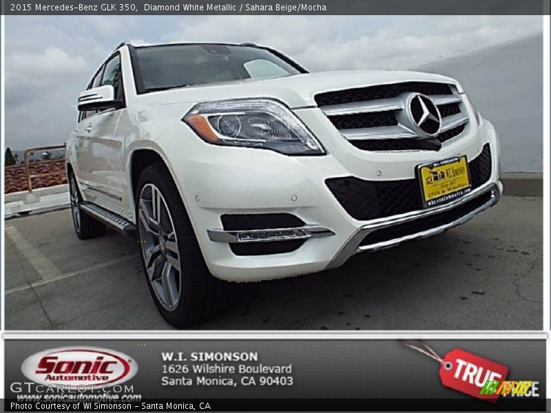 Diamond White Metallic / Sahara Beige/Mocha 2015 Mercedes-Benz GLK 350