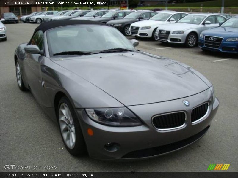 Sterling Grey Metallic / Black 2005 BMW Z4 2.5i Roadster