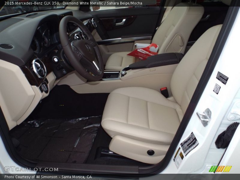 Diamond White Metallic / Sahara Beige/Mocha 2015 Mercedes-Benz GLK 350