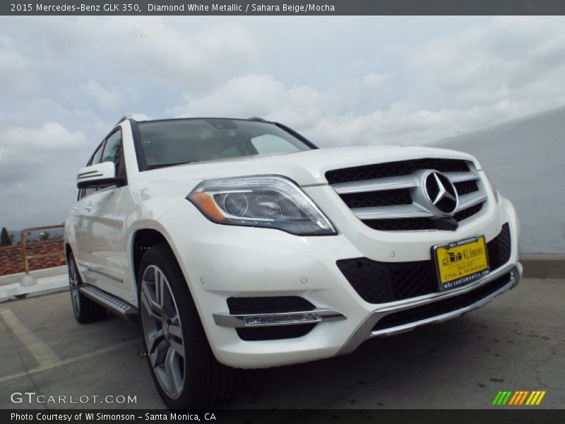 Diamond White Metallic / Sahara Beige/Mocha 2015 Mercedes-Benz GLK 350