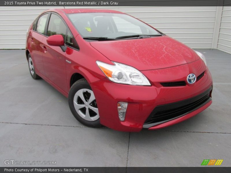 Barcelona Red Metallic / Dark Gray 2015 Toyota Prius Two Hybrid