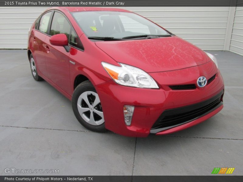 Barcelona Red Metallic / Dark Gray 2015 Toyota Prius Two Hybrid
