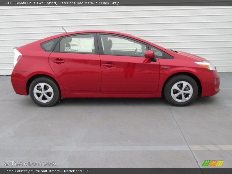 Barcelona Red Metallic / Dark Gray 2015 Toyota Prius Two Hybrid