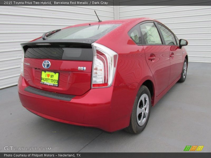 Barcelona Red Metallic / Dark Gray 2015 Toyota Prius Two Hybrid