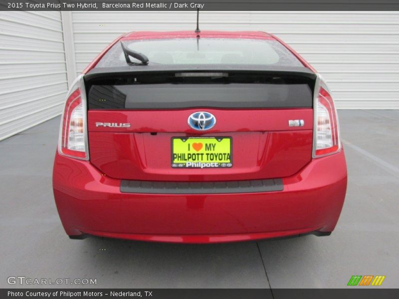 Barcelona Red Metallic / Dark Gray 2015 Toyota Prius Two Hybrid
