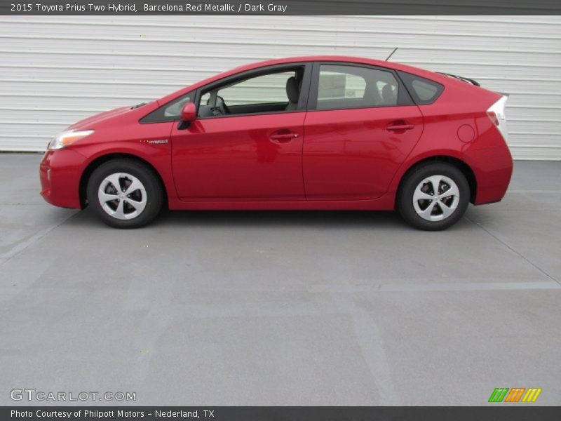 Barcelona Red Metallic / Dark Gray 2015 Toyota Prius Two Hybrid