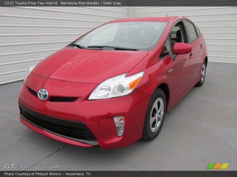 Barcelona Red Metallic / Dark Gray 2015 Toyota Prius Two Hybrid