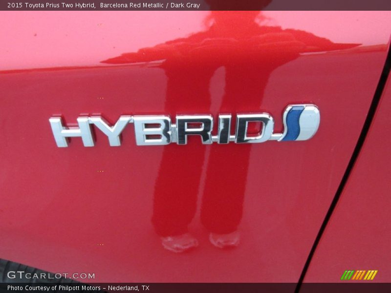 Barcelona Red Metallic / Dark Gray 2015 Toyota Prius Two Hybrid