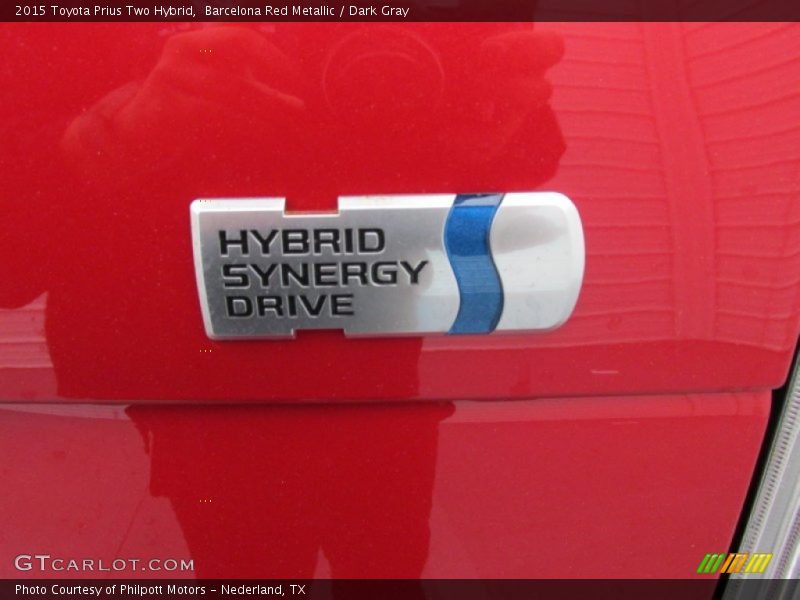 Barcelona Red Metallic / Dark Gray 2015 Toyota Prius Two Hybrid