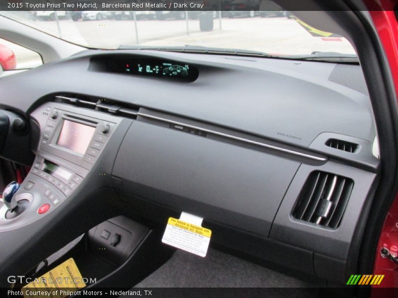 Barcelona Red Metallic / Dark Gray 2015 Toyota Prius Two Hybrid