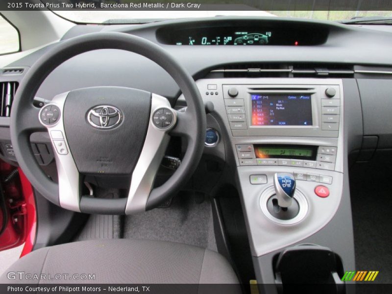 Barcelona Red Metallic / Dark Gray 2015 Toyota Prius Two Hybrid