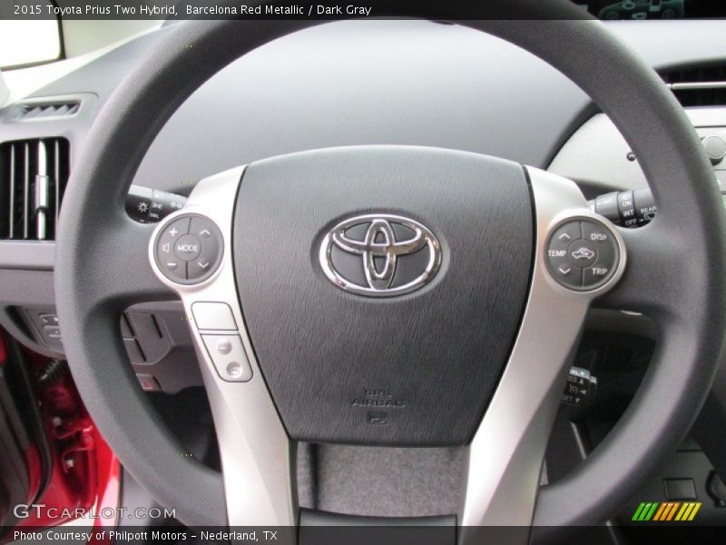 Barcelona Red Metallic / Dark Gray 2015 Toyota Prius Two Hybrid