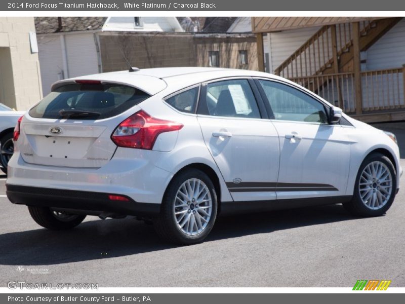 White Platinum / Charcoal Black 2014 Ford Focus Titanium Hatchback