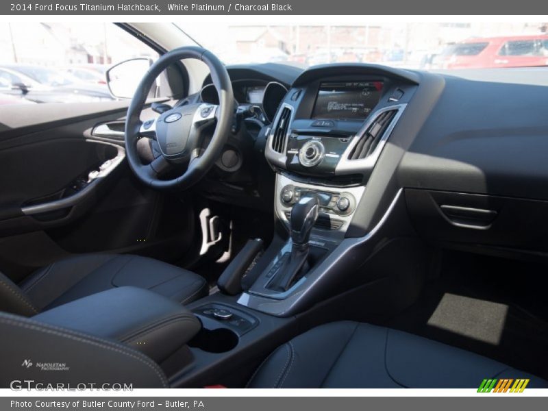 White Platinum / Charcoal Black 2014 Ford Focus Titanium Hatchback