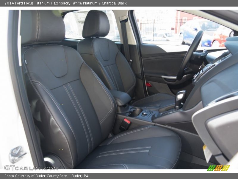 White Platinum / Charcoal Black 2014 Ford Focus Titanium Hatchback
