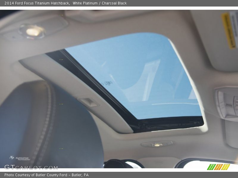 White Platinum / Charcoal Black 2014 Ford Focus Titanium Hatchback