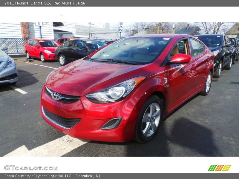 Red Allure / Beige 2011 Hyundai Elantra GLS