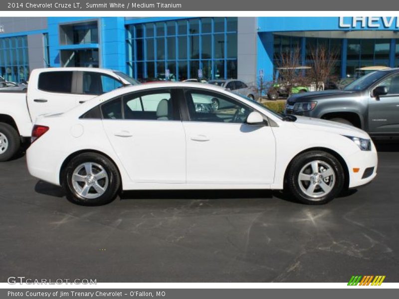 Summit White / Medium Titanium 2014 Chevrolet Cruze LT
