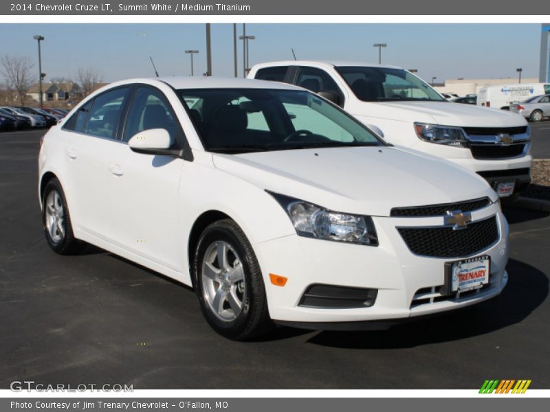 Summit White / Medium Titanium 2014 Chevrolet Cruze LT