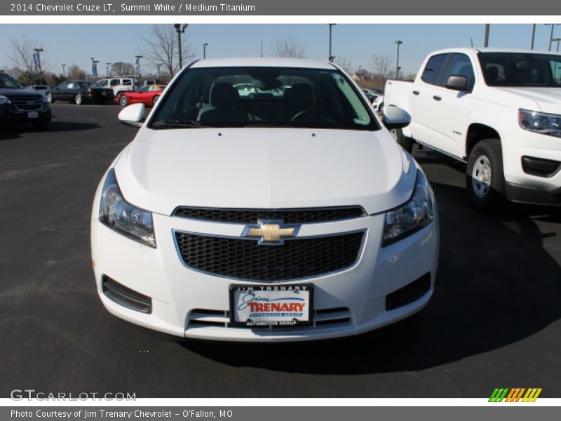 Summit White / Medium Titanium 2014 Chevrolet Cruze LT