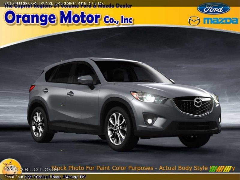 Liquid Silver Metallic / Black 2015 Mazda CX-5 Touring