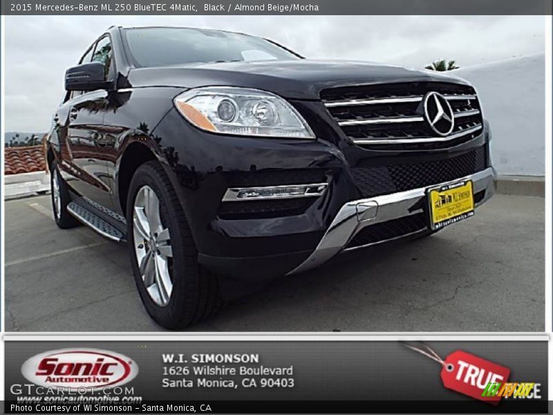 Black / Almond Beige/Mocha 2015 Mercedes-Benz ML 250 BlueTEC 4Matic
