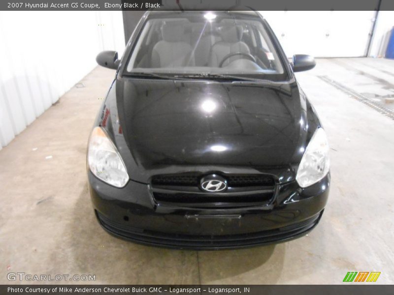 Ebony Black / Black 2007 Hyundai Accent GS Coupe