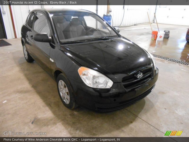 Ebony Black / Black 2007 Hyundai Accent GS Coupe