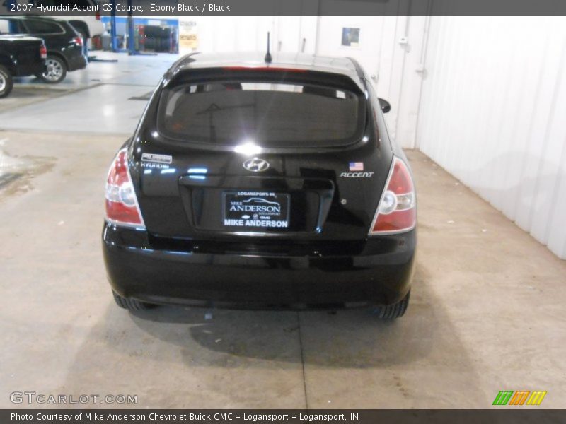 Ebony Black / Black 2007 Hyundai Accent GS Coupe