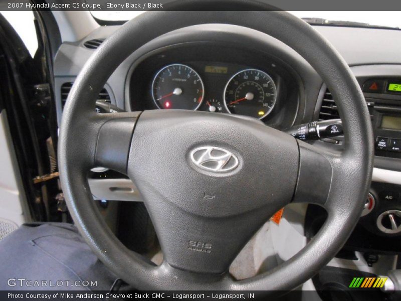 Ebony Black / Black 2007 Hyundai Accent GS Coupe