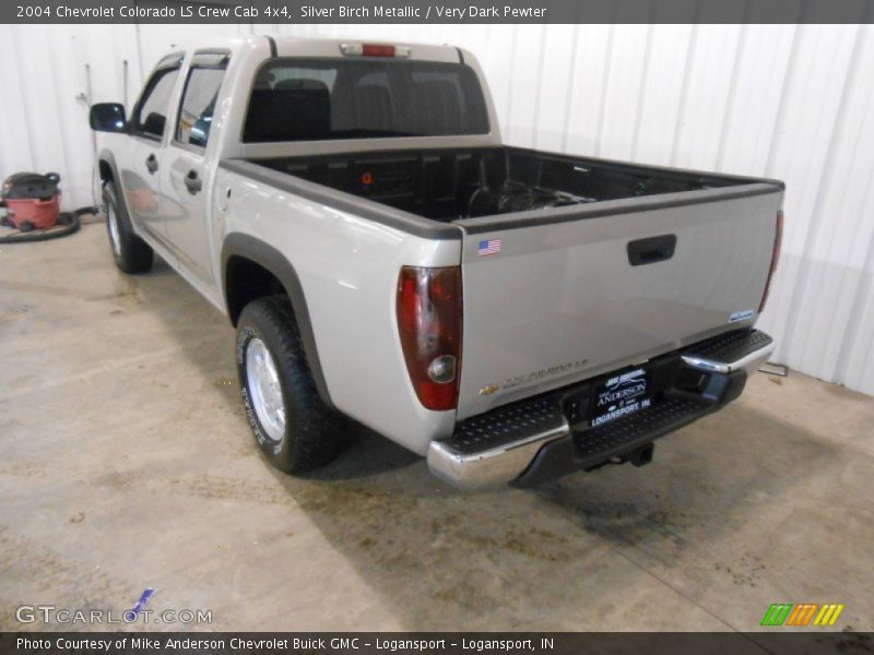 Silver Birch Metallic / Very Dark Pewter 2004 Chevrolet Colorado LS Crew Cab 4x4