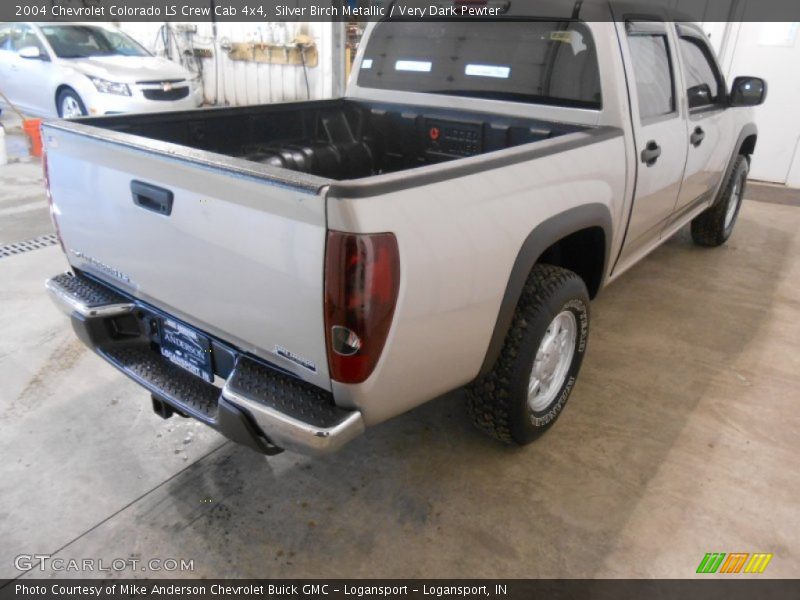 Silver Birch Metallic / Very Dark Pewter 2004 Chevrolet Colorado LS Crew Cab 4x4