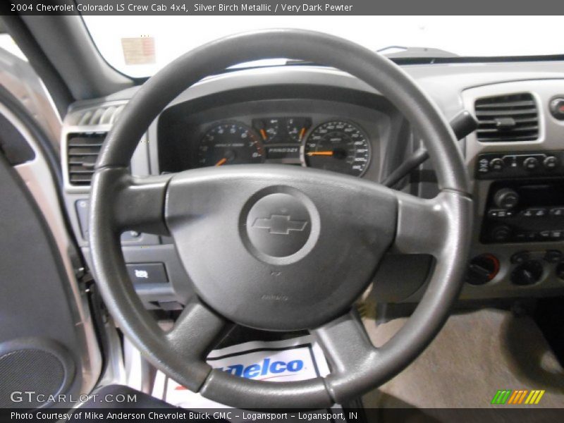 Silver Birch Metallic / Very Dark Pewter 2004 Chevrolet Colorado LS Crew Cab 4x4