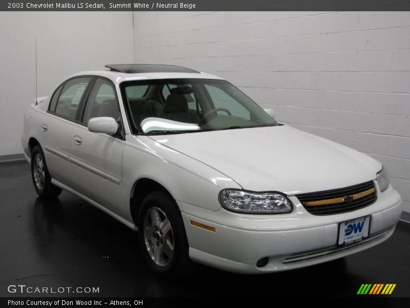 Summit White / Neutral Beige 2003 Chevrolet Malibu LS Sedan