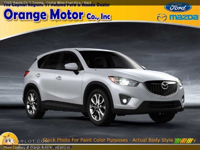 Crystal White Pearl Mica / Black 2015 Mazda CX-5 Touring