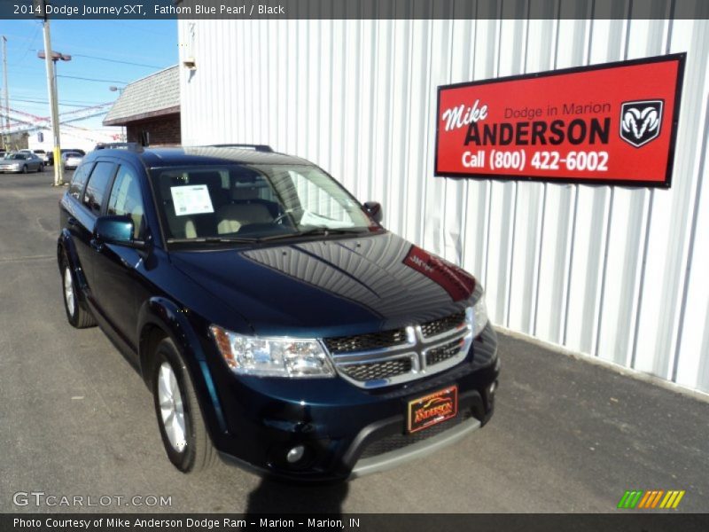 Fathom Blue Pearl / Black 2014 Dodge Journey SXT