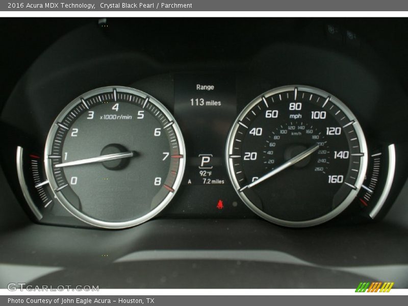 Crystal Black Pearl / Parchment 2016 Acura MDX Technology