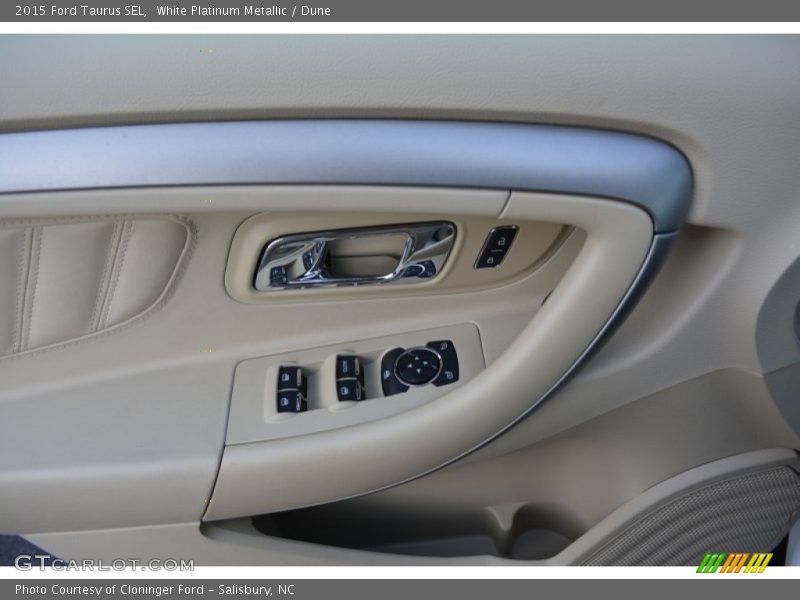 White Platinum Metallic / Dune 2015 Ford Taurus SEL