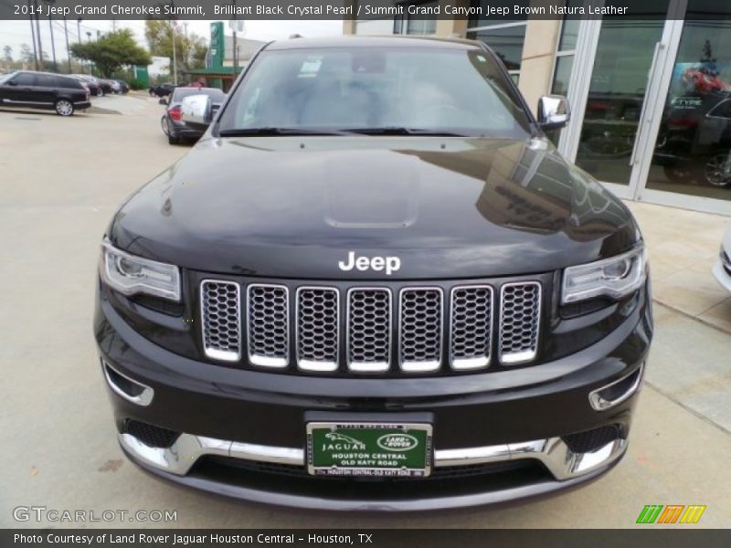 Brilliant Black Crystal Pearl / Summit Grand Canyon Jeep Brown Natura Leather 2014 Jeep Grand Cherokee Summit