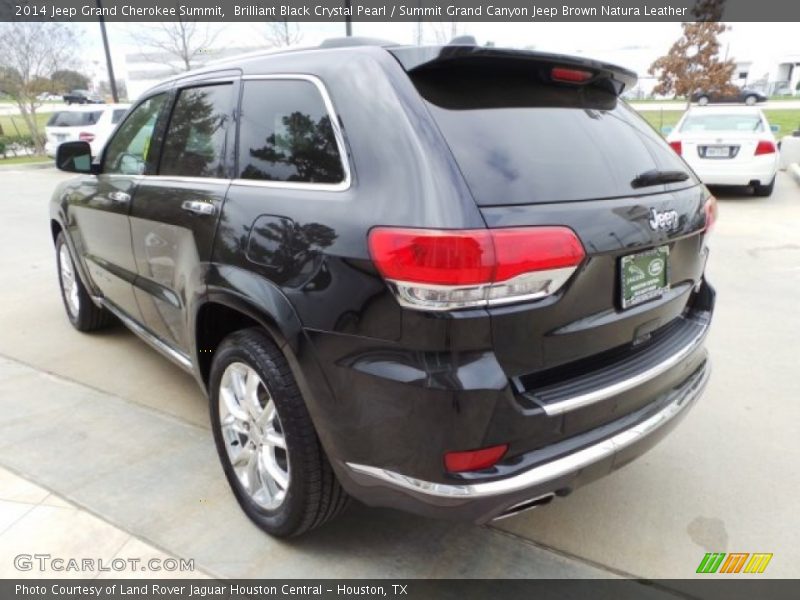 Brilliant Black Crystal Pearl / Summit Grand Canyon Jeep Brown Natura Leather 2014 Jeep Grand Cherokee Summit