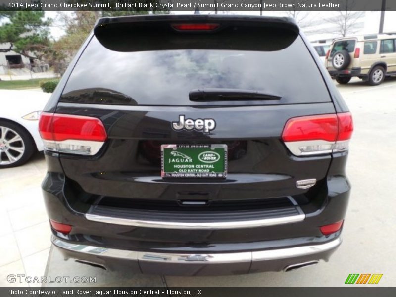Brilliant Black Crystal Pearl / Summit Grand Canyon Jeep Brown Natura Leather 2014 Jeep Grand Cherokee Summit