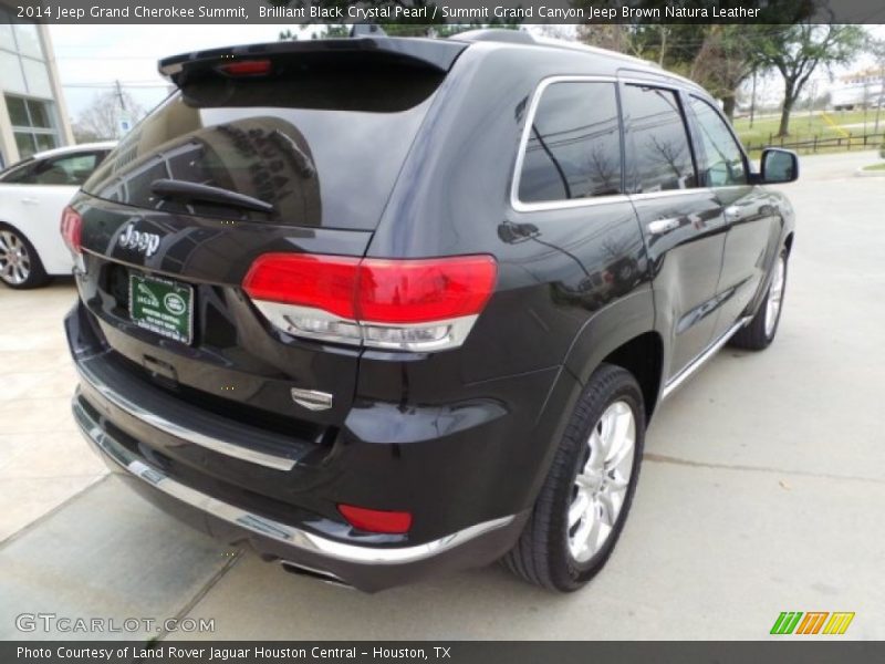 Brilliant Black Crystal Pearl / Summit Grand Canyon Jeep Brown Natura Leather 2014 Jeep Grand Cherokee Summit