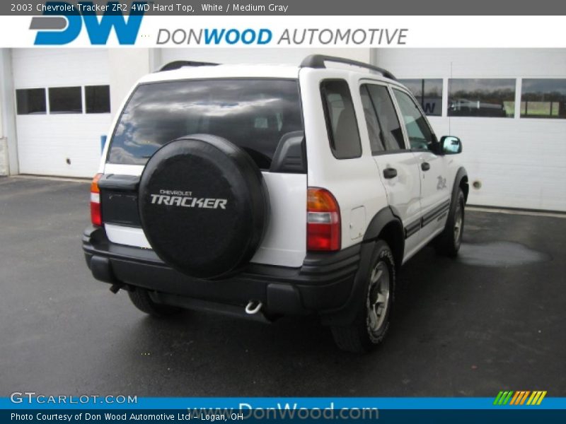 White / Medium Gray 2003 Chevrolet Tracker ZR2 4WD Hard Top