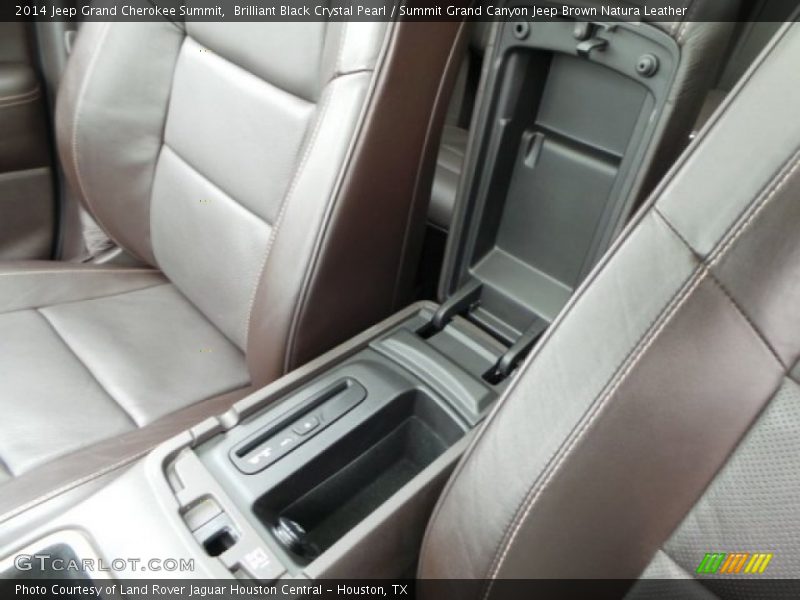 Brilliant Black Crystal Pearl / Summit Grand Canyon Jeep Brown Natura Leather 2014 Jeep Grand Cherokee Summit