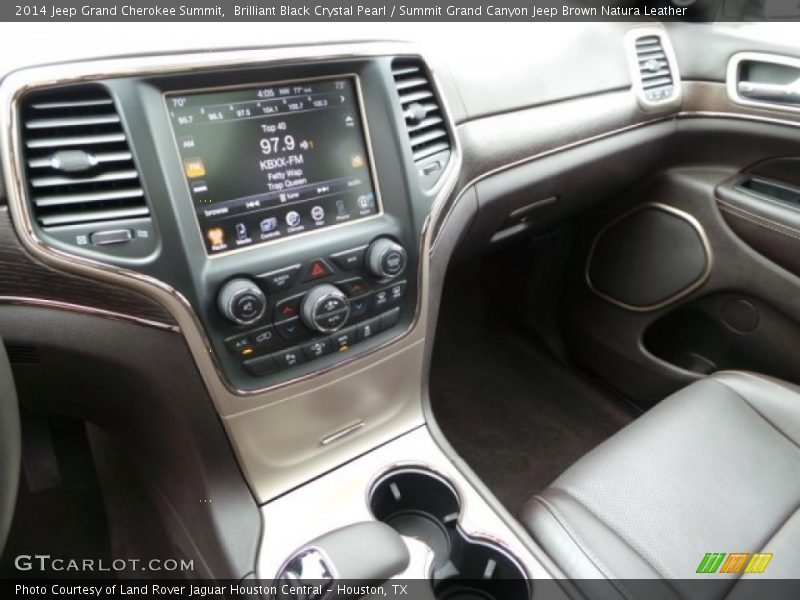 Brilliant Black Crystal Pearl / Summit Grand Canyon Jeep Brown Natura Leather 2014 Jeep Grand Cherokee Summit